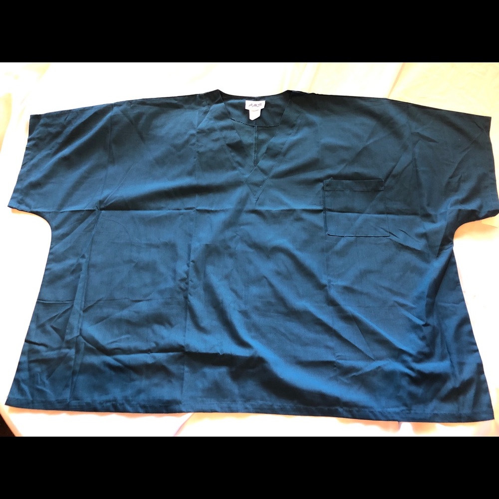 AMS SCRUB UNIFORM TOP 5XL UNISEX Caribbean Green